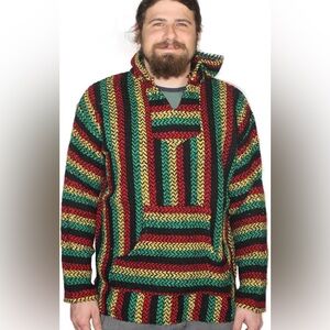 BAJA JOE MEXICAN HOODIE RASTA-XXL
